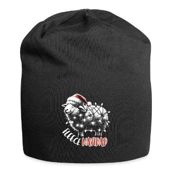 Fleece Navidad Weihnachten Geschenk Lustig Sprüche - Jersey-Beanie - Schwarz - Vorne