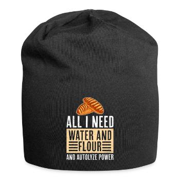 Brotbäcker All I Need is Water and Flour Backfans - Jersey-Beanie - Schwarz - Vorne