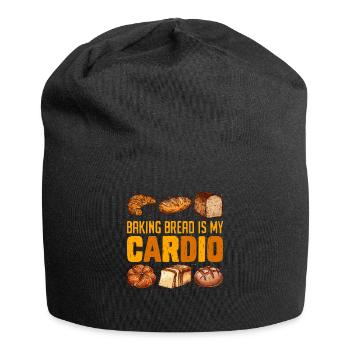 La pâtisserie est mon amateur de boulangerie cardio - Bonnet en jersey - noir - Devant