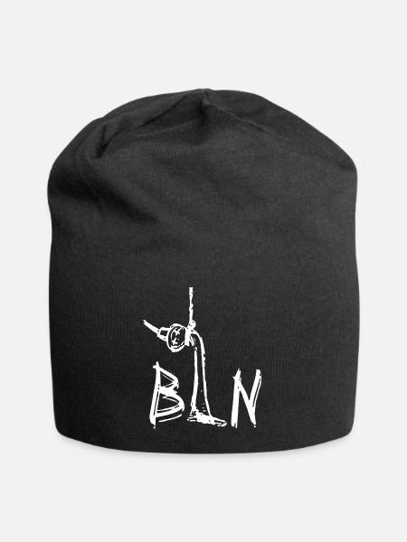 Berlin - BLN - Jersey-Beanie - Schwarz