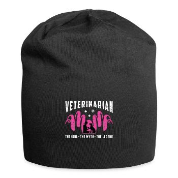 Maman vétérinaire L’idole Le mythe Le vétérinaire - Bonnet en jersey - noir - Devant