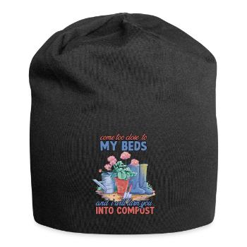 Je ferai de toi le jardinier du compost en disant - Bonnet en jersey - noir - Devant