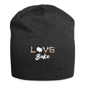 Love Bake Backliebe Backteig Backliebhaber - Jersey-Beanie - Anthrazit - Vorne