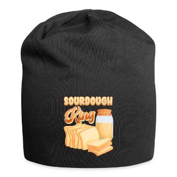 Brotliebhaber Sourdough King Brot Backen - Jersey-Beanie - Schwarz - Vorne