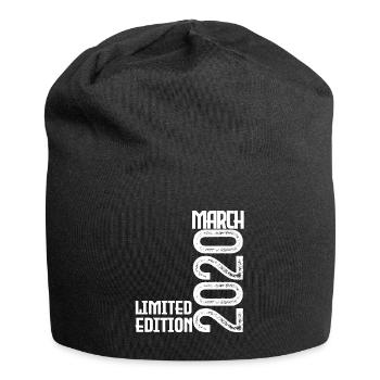 March 2020 Birthday Gift. March 2020. March - Jersey Beanie - black - Front