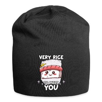 amant sushi motif Japon hommes et femmes sushi - Bonnet en jersey - noir - Devant