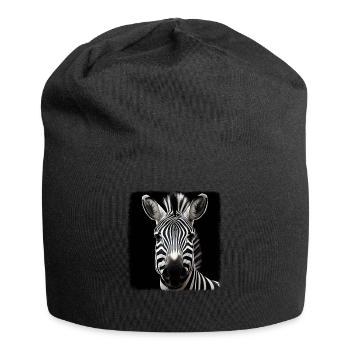 Zebras realistic Zebra - Jersey Beanie - black - Front