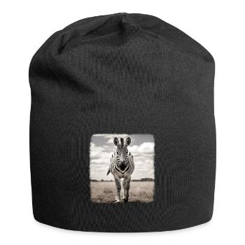 Zebras realistic Zebra - Jersey Beanie - black - Front