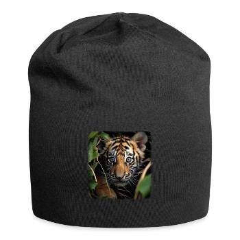 Tiger realistic Tigerbaby - Jersey-Beanie - Schwarz - Vorne