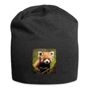 Pandas roux Panda roux réaliste - Bonnet en jersey - noir - Devant
