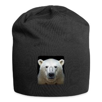 Polar Bear Realistic Polar Bear - Jersey Beanie - black - Front