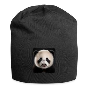 Pandas realistic Panda - Jersey-Beanie - Schwarz - Vorne