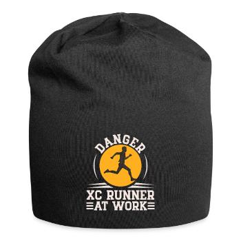 Cross Country Runner Design - XC Coach - Running - Jersey-Beanie - Schwarz - Vorne