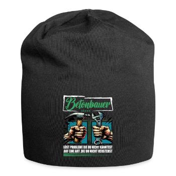 Betonbauer Beruf mit lustigen Spruch - Jersey-Beanie - Schwarz - Vorne
