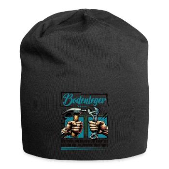 Bodenleger Beruf mit lustigen Spruch - Jersey-Beanie - Schwarz - Vorne