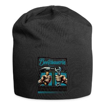 Bootsbauerin Beruf mit lustigen Spruch - Jersey-Beanie - Schwarz - Vorne