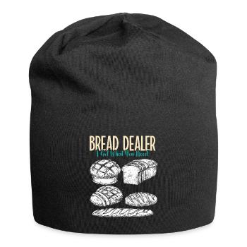 Brotbäcker Bread Dealer Backstube Backfans Brot - Jersey-Beanie - Schwarz - Vorne
