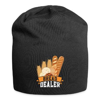 Brotbäcker Bread Dealer Backstube Backfans Brot - Jersey-Beanie - Schwarz - Vorne