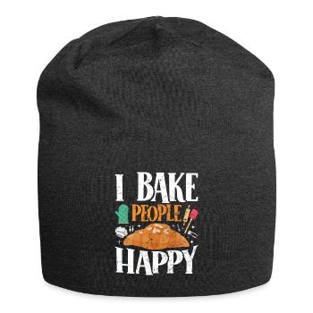 Boulangerie I Bake People Happy Croissant Confiseur - Bonnet en jersey - charbon - Devant