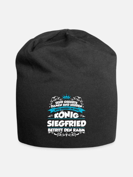 Siegfried Name Design - Jersey-Beanie - Schwarz