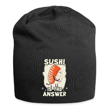 lustige Sushi Ramen Nigiri Maki Anime Kanji Sushi - Jersey-Beanie - Schwarz - Vorne