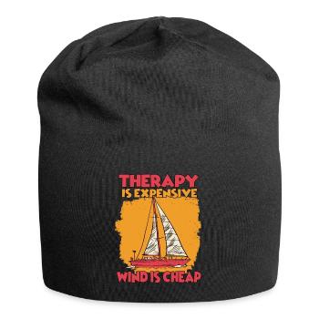 Segel Kapitän Segel Hobby Yacht Segler - Jersey-Beanie - Schwarz - Vorne