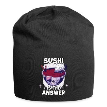 Kawaii Japan ramen fan lover nigiri maki - Jersey Beanie - black - Front