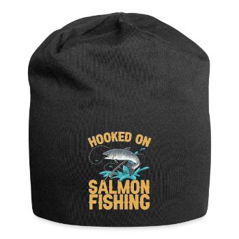 Pêche au saumon Pêcheur de saumon - Bonnet en jersey - noir - Devant