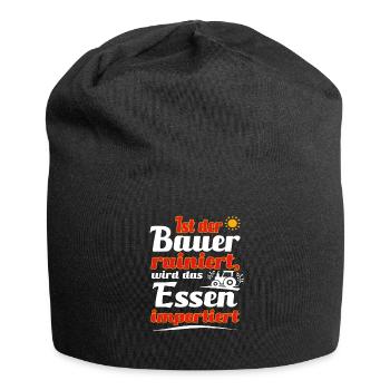 Bauerndemo Landwirtschaft Landwirt Protest Sprüche - Jersey-Beanie - Schwarz - Vorne