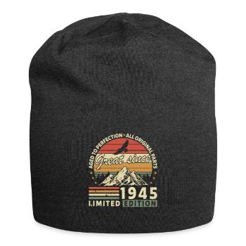 Jahrgang 1945 – Legendärer 79. Geburtstag - Jersey-Beanie - Anthrazit - Vorne