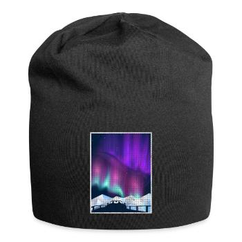 Aurora Borealis Northern Lights - Jersey Beanie - black - Front
