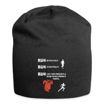 Jogging Runner Accessories Funny Jogger Sports - Jersey Beanie - black - Front