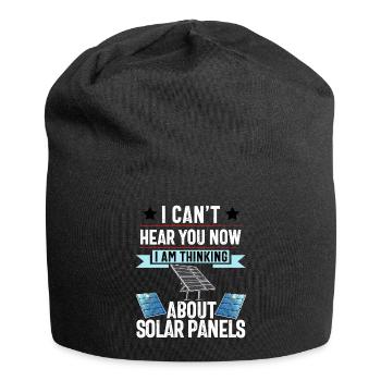 Solarpanel-Installateur Techniker Männer Erneuerbar - Jersey-Beanie - Schwarz - Vorne