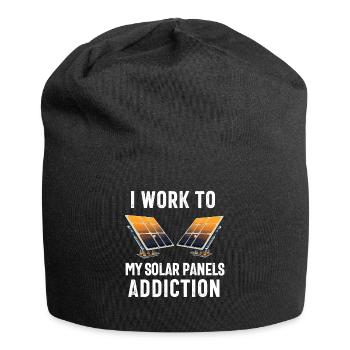 Solarpanel-Installateur Techniker Männer Erneuerbar - Jersey-Beanie - Schwarz - Vorne