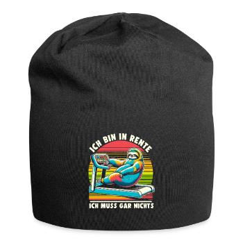 Rentner Geschenk Ruhestand Lustig Sport - Jersey-Beanie - Schwarz - Vorne