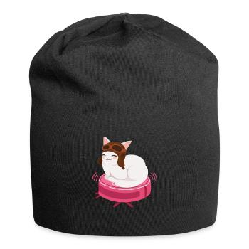 Saugroboter Katze Saugerroboter - Jersey-Beanie - Schwarz - Vorne