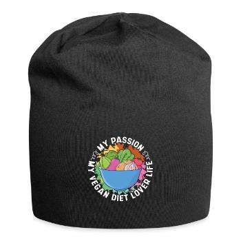 Vegan Diet Lover My Passion My Veganism Meatless - Jersey Beanie - black - Front