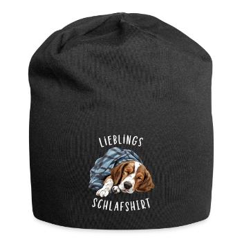 Lieblings Schlafshirt Epagneul Breton Schlafshirt - Jersey-Beanie - Schwarz - Vorne