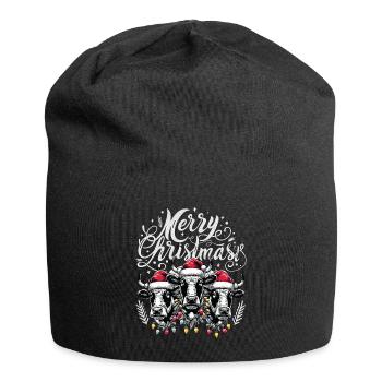 MERRY ChristMAST - Christmas Roast Beef Food - Jersey Beanie - black - Front