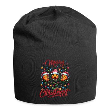 MERRY ChristMAST - Christmas Roast Food Meal - Jersey Beanie - black - Front