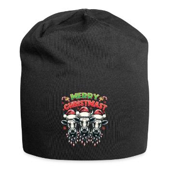 MERRY ChristMAST - Christmas Roast Beef Food - Jersey Beanie - black - Front