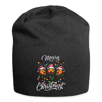 MERRY ChristMAST - Weihnachtsbraten Essen Mahlzeit - Jersey-Beanie - Schwarz - Vorne