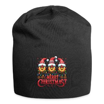 MERRY ChristMAST - Christmas Roast Food Meal - Jersey Beanie - black - Front