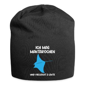 Mantarochen & Drei Leute Meerliebe - Jersey-Beanie - Schwarz - Vorne