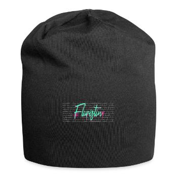 Floristik Abschluss-Geschenk Floristin - Jersey-Beanie - Schwarz - Vorne