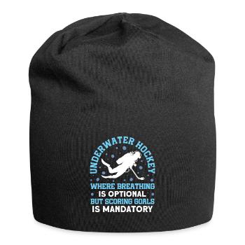 Underwater hockey goal goals are mandatory - Jersey Beanie - black - Front