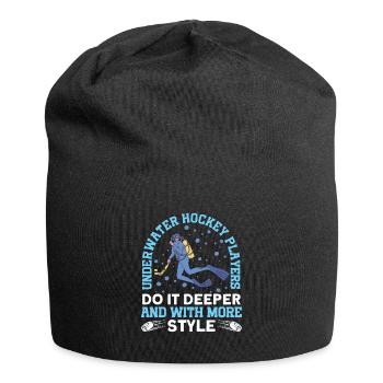 Unterwasserhockey Machen Es Tiefer Und Mit Mehr - Jersey-Beanie - Schwarz - Vorne