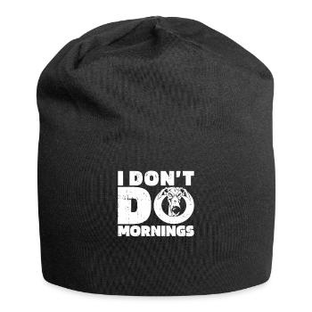 Greyhound Greyhound Drôle Je Ne Fais Pas De Matins - Bonnet en jersey - noir - Devant