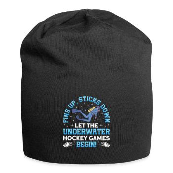 Fins On Sticks Down Underwater Hockey - Jersey Beanie - black - Front