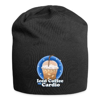 Eiskaffee Iced Coffee Kaffee Liebhaber Geschenk - Jersey-Beanie - Schwarz - Vorne